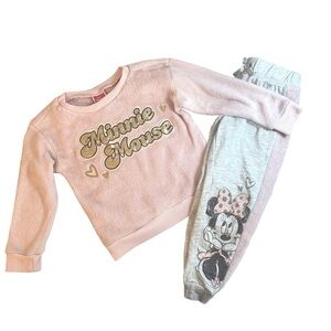 Disney Jr. Minnie Mouse Fleece Sweatshirt and Jogger Pants Size 4 T